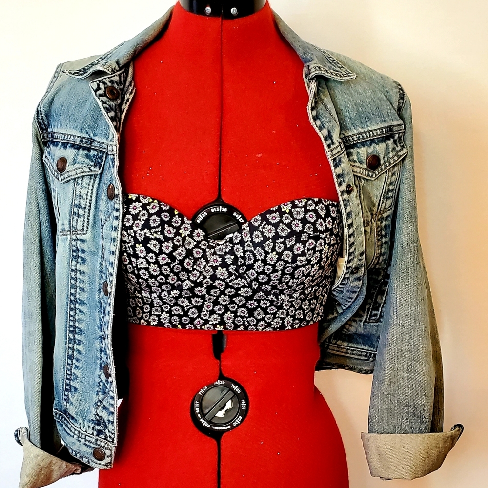 PNK Victoria's Secret Micro Daisy Bustier Crop Top